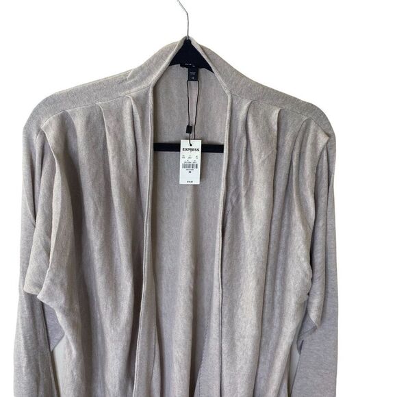 Express Tan Open Cardigan Sweater Sz XS - Picture 2 of 9